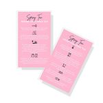 Spray Tan Pre and Post Care Instructions Cards | 50 Pack | Size 2x3.5" inches Business Card | Sunless Tan Pink Card Design