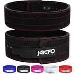 JAYEFO Weight Lifting Lever Belt for Powerlifting Men & Women - 4” Wide x 10mm Thick Lifting Belt for Back Support, IPF Buckle Genuine Leather Gym Belt, Great for Powerlifting, Squats & Deadlifts