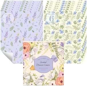 STRN Drawer Liners for Dresser, Linen & Lavender Scented Fragrant Drawer Liner 12 Sheets, Non-Adhesive Drawer Paper Liner for Bedroom Shelf Closet, Shoe Chest