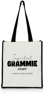 Grammie Gifts Grandma Gifts Grandmother Gifts Best Grandma Gifts Grammie Medium Canvas Tote Bag Beach Bag Reusable Grocery Shopping Bags Mothers Day Retirement Birthday Thank You Gifts for Oma Grammy