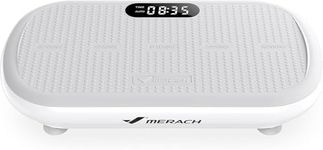 MERACH Powerful Vibration Plate Exercise Machine for Weight Loss and Shaping, 13 mm Large Amplitude, 200 kg Weight Capacity, Silicone Pedal, Built-in Bluetooth Speaker (Grey)