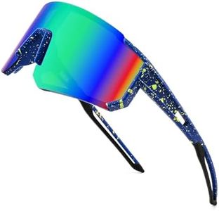 FEISEDY Lunettes de Soleil de Sport Garçons et Filles de 8 à 16 ans pour les Sports de Plein Air Cyclisme Tennis Baseball avec Protection UV400 B0048