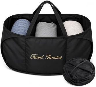 Travel Fanatics Collapsible Laundry Basket with Upgraded 420D Nylon - Foldable Laundry Basket Organizer with 3 Interchangeable Sections