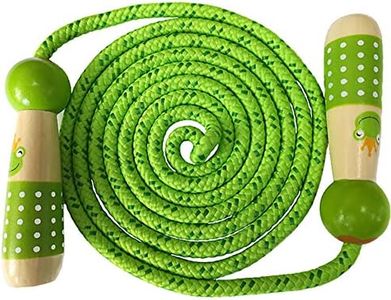 Egosky Jump Rope Kids, Children Adjustable Cotton Skipping Rope with Wooden Handle for Boys and Girls Fitness Training/Exercise/Outdoor Activity Fun Toy(7.2ft)