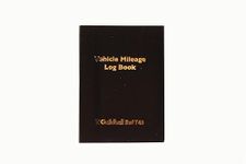 Exacompta - Ref T43Z - Guildhall' Vehicle Mileage Log Book (60 Pages) - 149 x 104mm in Size, 14 Entries Per Page, Pre-Printed Pages - Black Vinyl Cover