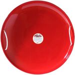 Flexible Flyer Steel Saucer Round Metal Kids Snow Sled Toy with Nylon Rope Handles for Adults and Children Ages 5 Years and Up, Red