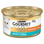 Gourmet Gold Tinned Cat Food Savoury Cake Tuna 85g, Pack of 12