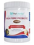 Petdentist High Fibre Probiotics for Dogs and Cats, CoQ10, Vitamin C Powder for Pet Digestion, Dental Care and Heart Support, Made in UK - 500g