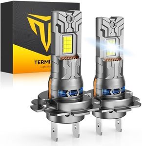 Termitor H7 LED Light Bulbs, 1200% Brightness 80000LM H7LL Driving Fog Lights, 6500K White 1:1 Mini Size 75000Hrs Lifespan, No Adapter Required Quick Install Pack of 2