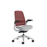 Steelcase Series 1 Ergonomic Office Chair With LiveBack Lumbar Support And 4D Armests Scarlet/Grey