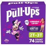 Pull-Ups Girls Potty Training Underwear, Easy Open Training Pants 2T-3T, Pull-Ups Learning Designs for Toddlers, 74ct, Giga Pack