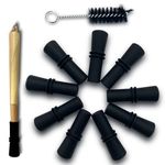 ROSIN PRESS Silicone Filter Tips,Reusable Pre-Rolled Cone Filter Tips Mouthpiece,Great for Hand Roll or King Size Pre Rolled Cone Paper,Pack of 10