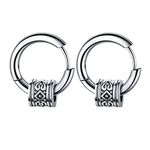 Yellow Chimes Hoop Earrings for Men Western Style 316L Stainless Steel Silver Hoops Earrings for Men and Women