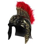 EXCEART Medieval Armour Roman Helmet Soldier Costume Helmet Cap Halloween Warrior Knight Helmet Centurion Spartan Helmet