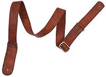 WerKens Mandolin Strap Leather Adjustable Straps for Mandolins/Ukulele/Banjo Slim Design Leather Mandolin Straps Comfortable Grip Shoulder Ukulele Strap - Brown - 1.40" Inch Wide