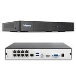 【16 channel Extendable】Hiseeu 8 Port 4K PoE Network Video Recorder NVR, Support 4K/2K/8MP/5MP/3MP/1080P PoE Camera, Free Remote Access, Motion Alarm, 24/7 Recording, Smart Playback, No Hard Disk Drive