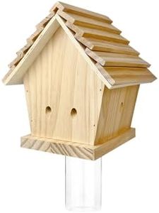 GRTRE 1 Pack Wood Carpenter Bee Trap for Outside - Best Bee Trap - Wood Boring Bee Trap- Nature Chalet Style Carpenter Bee Traps Outdoor Hanging - Insect Traps Removes Carpenter bee