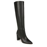 Vince Women's Pilar Knee High Boots Wide Calf, Black Leather Wide Calf, 6 UK