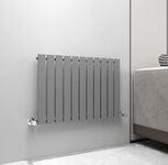 Radiator Horizontal Vertical Designer Flat Panel Central Heating Radiator 600mm Height (600x748mm Single, Anthracite)