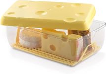 Snips Cheese Saver 3 LT, Cheese Container For Fridge, Cheese Box With Grid 26x17x10,5 Cm, Yellow Colour, Made In Italy, Bpa Free