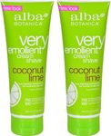 Alba Botanica Shave Creme Coconut Lime, Pack of 2