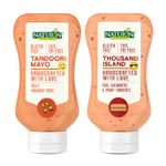 Naturin Combo Pack of 2- Tandoori Mayo Marinade or Dip for Tandoor Snacks 290g and Thousand Island 290g | Gluten Free |100% Vegetarian Eggless Mayonese | Marinade or Dip