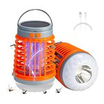 Zap Guardian Mosquito Zapper, Zap Guardian Bug Zapper, Zaptek Mosquitoes Zapper Electrizap 2024 Multifunctional Solar Anti-Mosquito Light, USB Charing and Solar, Great for Outdoor and Indoor (Orange)