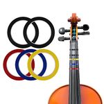 5 Rolls Violin Tape Fingerboard, 66 mm Cello Tape Instrument Fingering Tape Artist Tape Whiteboard Gridding Tape Violin Accessories for Beginners Fingerboard Orchestral Instruments (4 Colours)