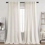 Back Tab Linen Curtains 96 inches L