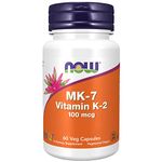 Now Foods, Vitamin K2 MK-7, 100mcg, All-Trans, 60 Vegan Capsules, Lab-Tested, Gluten Free, Soy Free, Vegetarian, Non-GMO