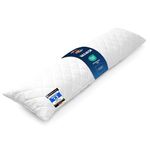 LILENO HOME Side Sleeper Pillow 40 x 145 cm Medium (1,200 g Filling) Quilted Nursing Pillow Side Sleeper Pillow 40 x 145 cm for Pregnant Women and Children Microfibre Side Sleeper Pillow