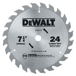 DEWALT Circular Saw Blade 7-1/4-Inch, Carbide 24 Tooth (DW3577C)