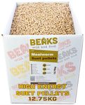 BEAKS wild bird food MEALWORM high energy suet pellets 12.75kg Box free p&p