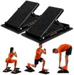 Slant Boards Adjustable – Wide Metal Slant Ramps, Adjustable Squat Wedge & Calf Stretcher for ATG Training, Physical Therapy, Incline Board for Calf Stretching, Knees Over Toes Stretching Equipment & Squat Wedge Block