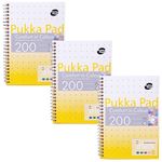 Pukka Pad, Irlen Jotta Pad A5 Notebook 3-Pack – Wire Bound Notepad 200 Pages of 80GSM Coloured FSC Certified Lined Paper – Designed for Visual Perception Difficulties – 21 x 14.8cm, Gold