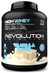 Revolution Nutrition, High Whey, Protein Powder, Whey Isolate, Superior Formula, Gluten Free, Lean Muscle Mass For Men & Women, 25g of Protein Per Scoop, 2.7kg, 73 Servings (Vanilla Cake, 6 Pound)