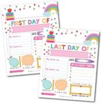 10 Cardstock Back to School Signs First and Last Day of School Signs for Kids First Day of School Board - 1st Day of School Chalkboard Sign First Day of School, Back to School Sign - Pink