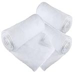 Prextex 3 Pack Christmas Snow Blanket Roll (80 x 240cm) for Christmas Decorations, Village Displays, Under The Christmas Tree - Thick White Soft Fluffy Fake Snow Cover for Holiday and Winter Displays