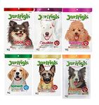 JerHigh Real Chicken Food Treat Spinach, Stick, Cookie, Salami, Bacon, Chicken Jerky Flavor 6 Pack Combo Set 70g for Dogs