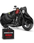 Badass Moto Ultimate Waterproof Motorcycle Covers - Outdoor Storage Motorcycle Covers for Harleys - Street or Sport Bike, Motorcycle Cover Waterproof Outdoor, Heat Shield, Vents, Reflective - Medium