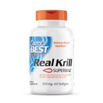 Doctor's Best Real Krill Antarctic Krill Oil Complex 350 mg with Omega 3 EPA and DHA Supplement | Astaxanthin & Phospholipids for Heart and Brain Health | 60 Omega 3 softgels