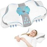 Ulcreigo Cervical Pillow for Neck Pain Relief, Memory Foam Contour Pillows for Side Back Stomach Sleeper,Orthopedic Pillow with Ergonomic Design, Adjustable Bed Pillow for Adult