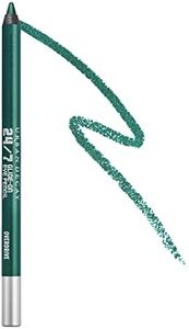 URBAN DECAY 24/7 Glide-On Waterproof Eyeliner Pencil (Overdrive - Deep Green Metallic), Smudge-Proof, Transfer-proof, Long-lasting Colored Eye Liners, Hydrating Vitamin E, Cruelty-free - 0.04 oz