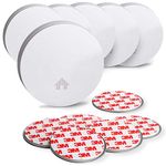 SEBSON 6x Smoke Alarm 10 Year Battery incl. Magnetic Pad, mute (10h / 10min), Lithium built-in Battery, VdS 3131, DIN EN 14604, Q-certified - Ø114x24mm