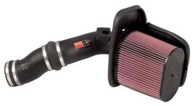 K&N Cold Air Intake Kit with Washable Air Filter: 2003-2007 Ford SuperDuty (F250, F350, F450, F550, F250 Harley Davidson, F350 Cutaway, Excursion), 6.0L V8 Diesel, Red Oiled Filter, 57-2546-1