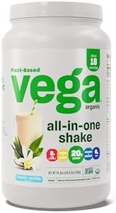 Vega One Organic All-in-One Shake French Vanilla (18 Servings, 1.5 lb) - Plant Based Vegan Protein Powder, Non Dairy, Gluten Free, Non GMO