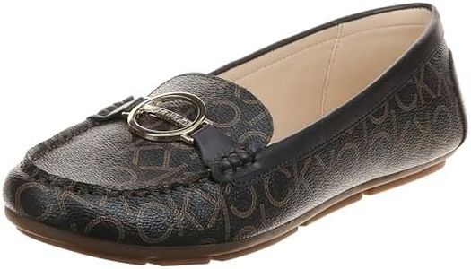 Calvin Klein Women's Layne Loafer Flat, Brown Multi 913, 9