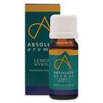 Absolute Aromas Lemon Myrtle Essential Oil 10ml - Pure, Natural, Undiluted, Cruelty Free and Vegan – for Aromatherapy and Diffusers