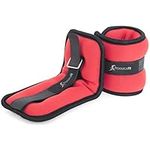 ProsourceFit Ankle/Wrist and Arm/Leg Weights Set of 2, Adjustable Strap 1 lb-5 lb, Adjustable Weight 15 lb, 10 lb, 7 lb for Men and Women