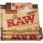 Raw 300's Rolling Papers Bundle - 300 Raw 1 1/4 Organic Papers, 300 Raw Tips and 79mm Raw Rolling Machine